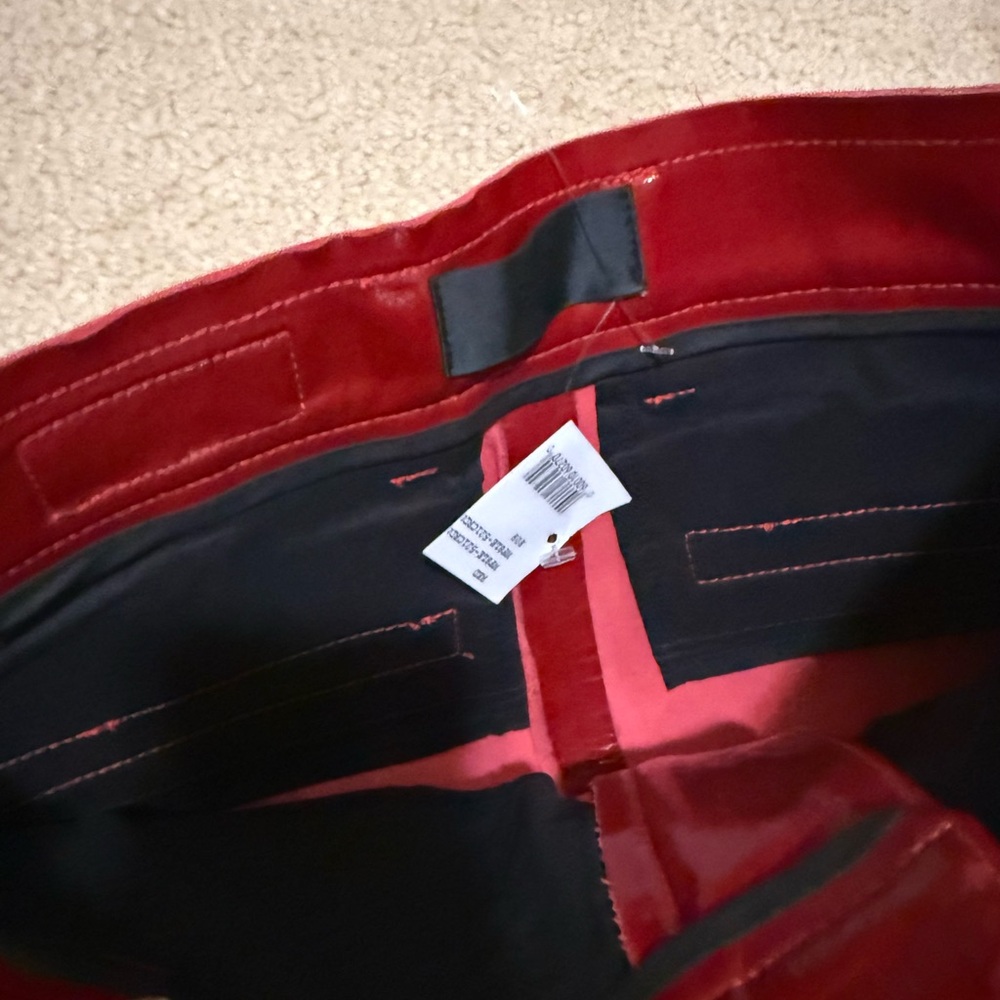 New!! RtA Red Leather Mini Skirt - 0 - Picture 3 of 8